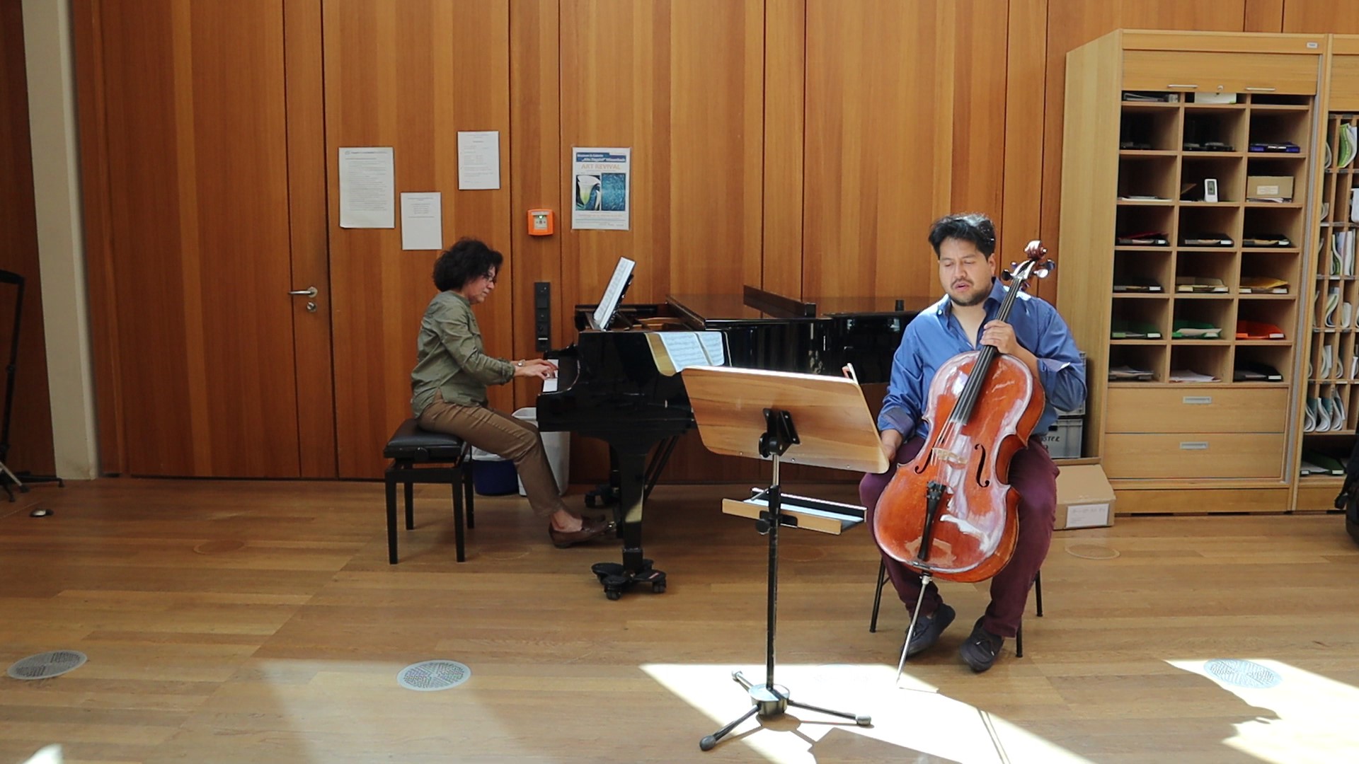 Ensayo y vídeo en Heidelberg con Johann Aparicio, mayo 2022